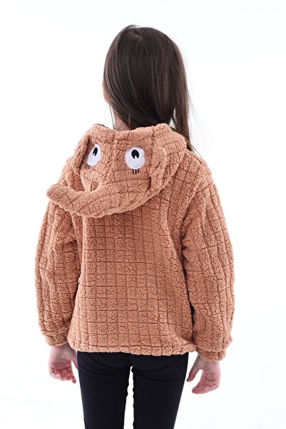 aden kids Unisex Children's Checkered Plush Cardigan - Lining Detailed, 1-5 Years, Winter