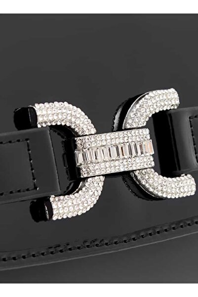 Celeste Embellished Clutch with Flap Closure and Chain Strap - W 5 x H 13 x D 23 cm