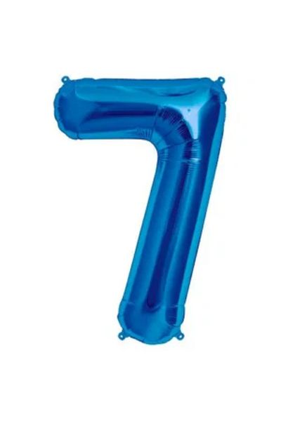 eğlencemarketi Dark Blue Number Foil Balloon - 7 (34 Inch 76 cm)