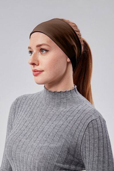Sonbaharmoda Flexible Combed Cotton Women's Sports Hair Band - Seamless