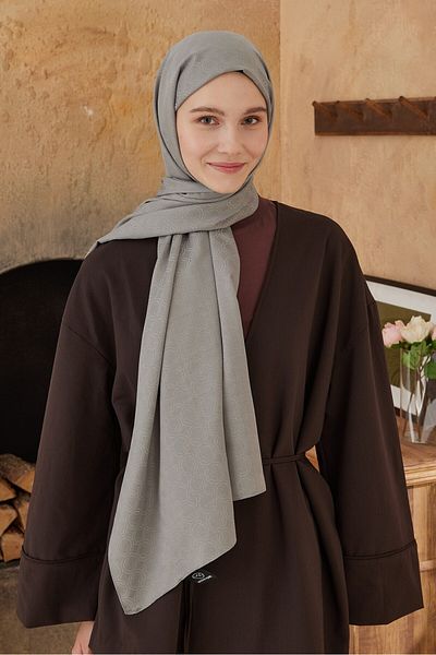 Modakaşmir Şal cu model cerc din seria Jacquard mătăsos