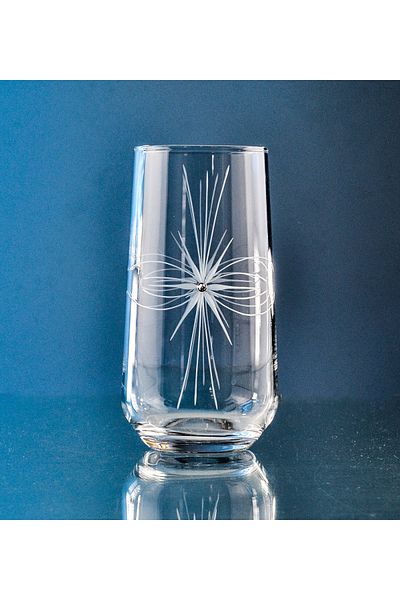 DECOCIA Kazaan 6 Pieces Large Size Water and Soft Drink Glasses 470cc Mira Patterned