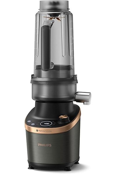 Philips خلاط فليب آند عصير - خلاط عالي السرعة 2 في 1 مع عصارة، 1500 واط، 2 لتر، أسود/نحاسي