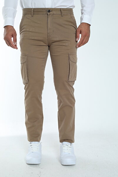 Cordial Чоловічі штани з кишенями Regular Fit з бавовняної тканини на кнопках