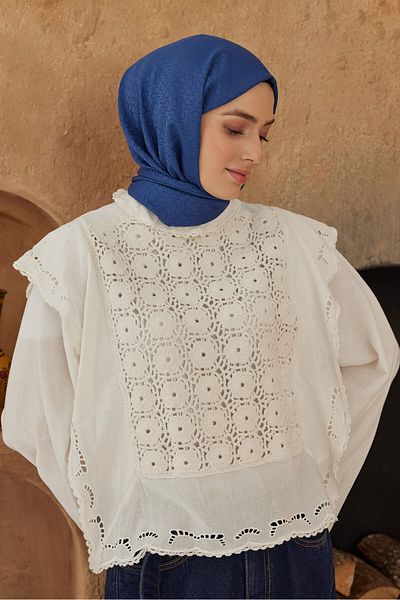 Modakaşmir Silky Jacquard Series Drop Pattern Shawl