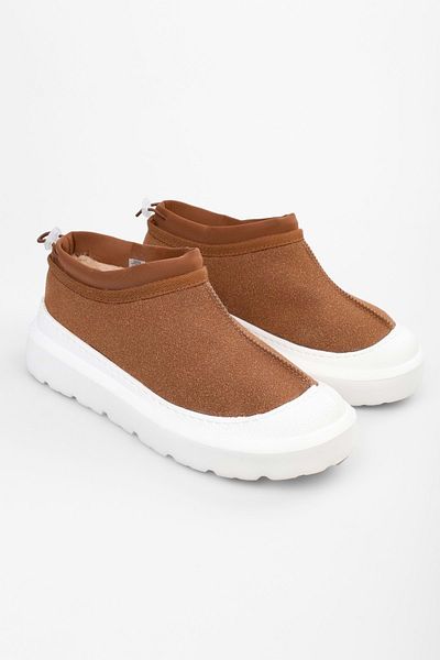 Shoeberry Γυναικείες μπότες Arlo White-Tan Suede