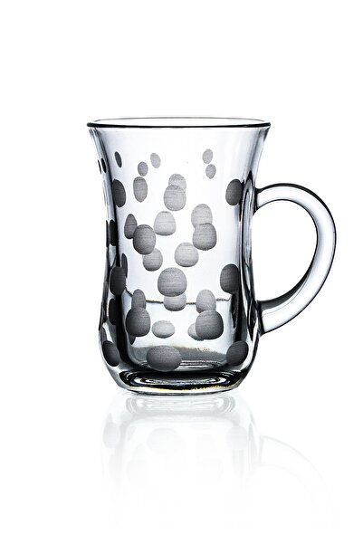 DECOCIA Set of 6 Tea Glasses with Handle 145cc Hotpoint Patterned