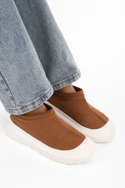 Shoeberry Kadın Arlo Beyaz-Taba Süet Bot