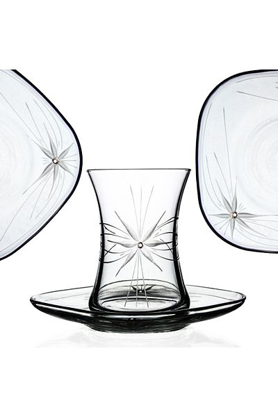 DECOCIA Nazen 24 Piece Tea Set for 12 People 175cc Mira Patterned