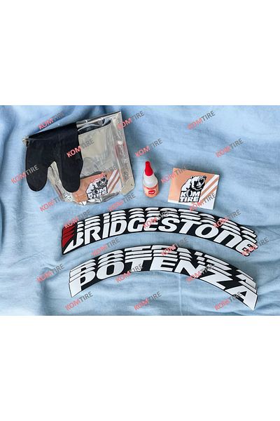 komauto Bridgestone Potenza - 2.5 cm 8 Pieces Adhesive Motorcycle and Automobile Vehicle Tires