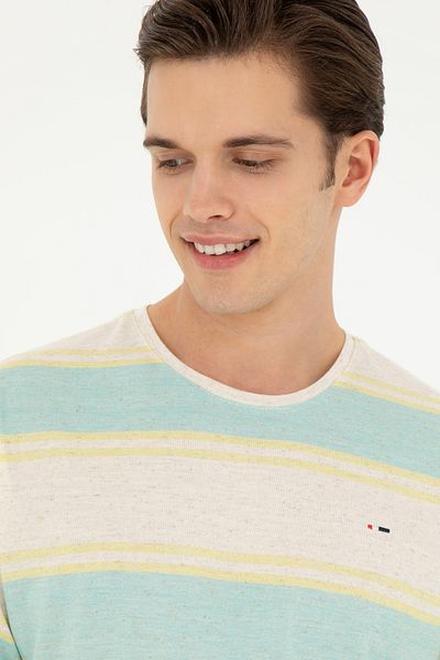 U.S. Polo Assn. Ανδρικό μπλουζάκι Comfort Fit Crew Neck Mint 50282106-vr090