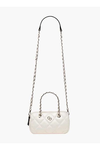 Celeste Quilted Crossbody Bag with Detachable Strap and Zip Closure