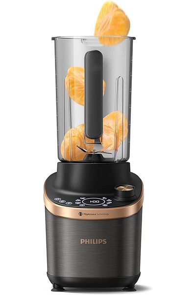 Philips خلاط فليب آند عصير - خلاط عالي السرعة 2 في 1 مع عصارة، 1500 واط، 2 لتر، أسود/نحاسي
