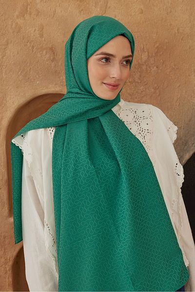 Modakaşmir Silky Jacquard Series Drop Pattern Shawl