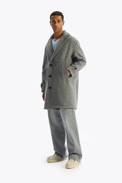 GIESTO Παλτό Anthracite Oversize Stamp