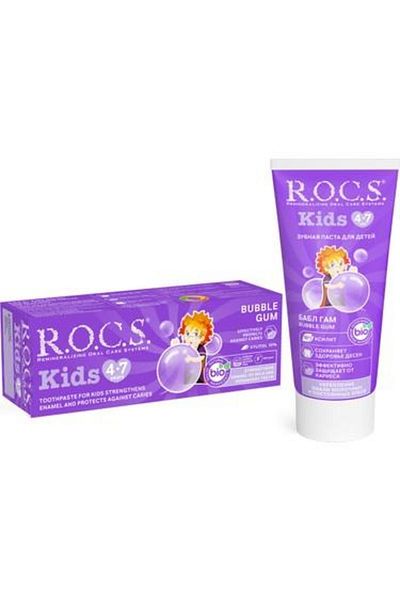 R.O.C.S. Rocs Kids 4-7 Years 45g Toothpaste Bubble Gum