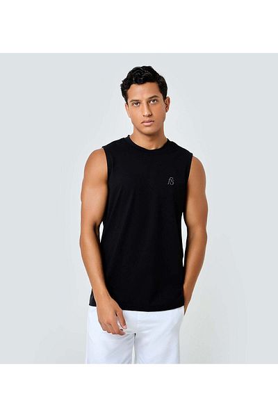 F5 Black Active Mesh Vest For Men