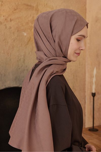 Modakaşmir شال بنمط دائري من سلسلة الجاكار الحريري