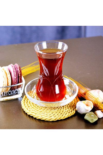 DECOCIA S03 12 Piece Tea Set for 6 People 135cc with Shoot Pattern