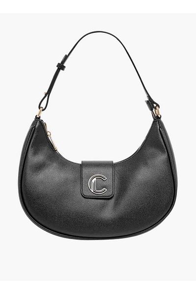 Le Confort Monogram Print Hobo Bag with Zip Closure and Handle
