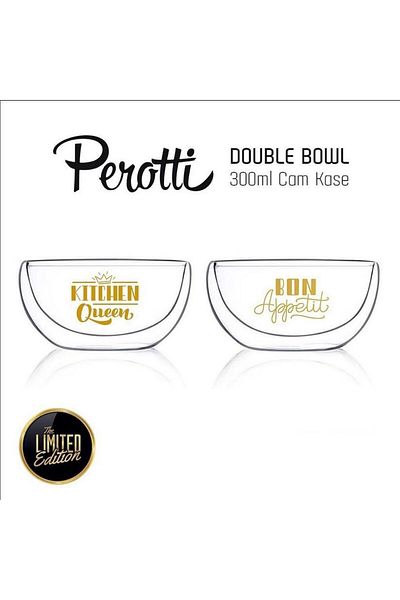 Perotti Single Double Wall Glass Bowl Double Bowl 300ml 13796