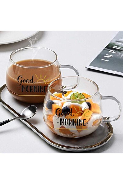 Perotti 14310 Good Morning 400 ml 2-Piece Glass Mug Magnolia Glass