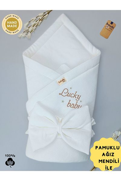 Bebella Ecru Baby Blanket Seasonal Hospital Outlet Newborn Swaddle Gift 100% Cotton Play Mat