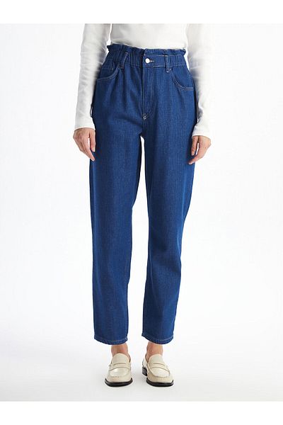 LC Waikiki Pantaloni de damă LCWK Slouchy Fit cu talie elastică