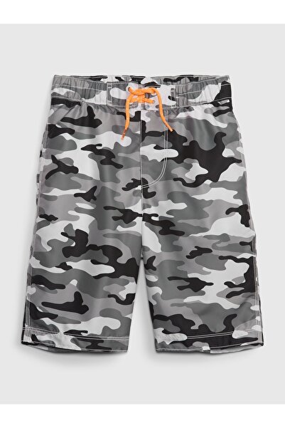 GAP Erkek Çocuk Gri Grafikli Mayo Şort