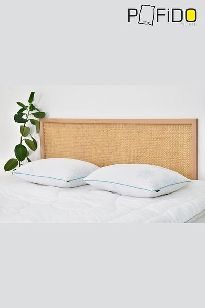 VİLİNZE Pofido Ice Sleep Μαξιλάρι με φερμουάρ που πλένεται με πυκνή γέμιση 1000 Gr - 50x70 cm (2 τεμάχια)
