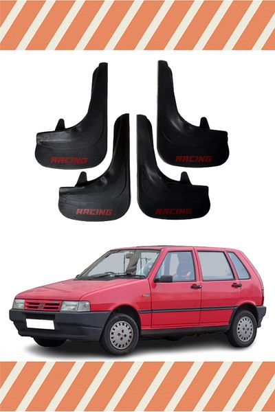 FİXFLEX Fiat Uno Racing Written 4-pack Dust Cover Fender Mudflap