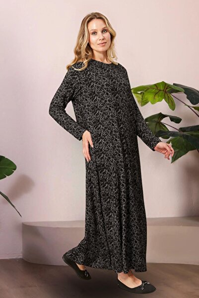 Ferace Jacquard Hijab - Women's Plus Size Mother Dress