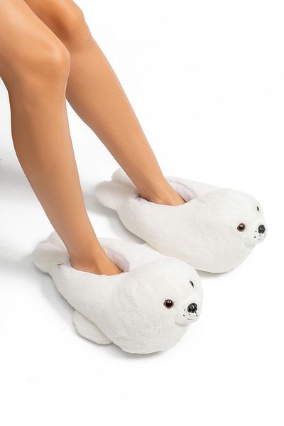 Twigy White Foka Women's Slippers - 36/41 Animal