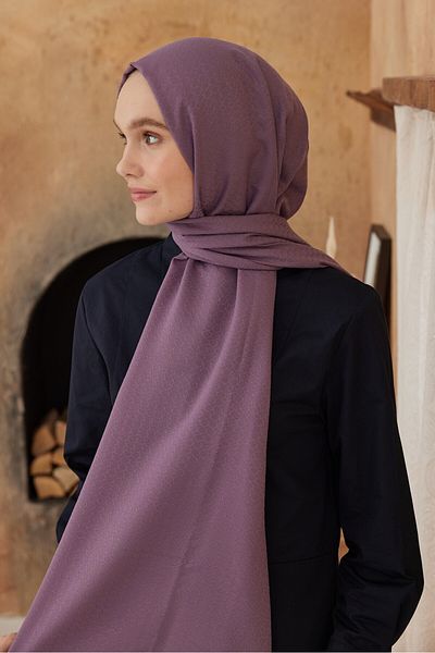Modakaşmir Şal moale din seria Jacquard cu model de inele