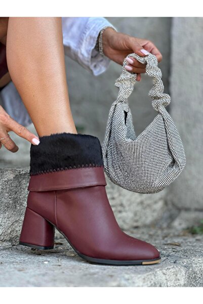 Giydim Gidiyor Μποτάκια Claret Red Mayra