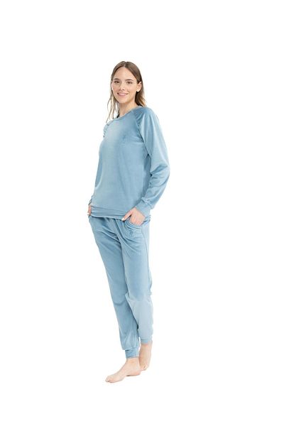 U.S. Polo Assn. BAZA. Polo Assn. Set de pijamale cu mânecă lungă și gât rotund pentru femei S25092