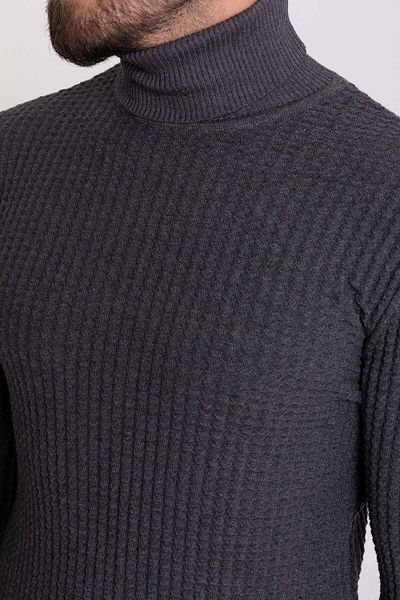 Mcr Textured Slim Fit Full Turtleneck Men's Sweater Anthracite - 11338.20K