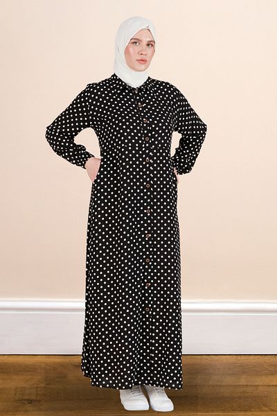 Ferace Plus Size Women's Polka Dot Dress