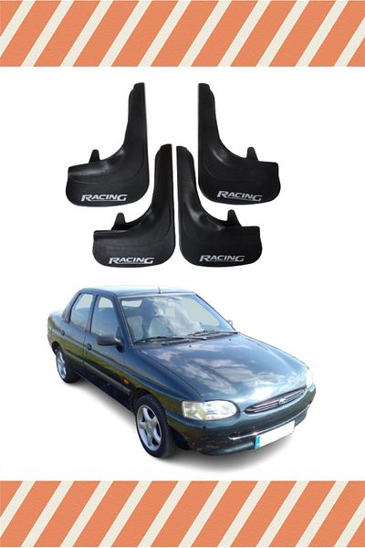 FİXFLEX Ford Escort Racing Written 4-Piece Gaiter Mudguard Mud Flap