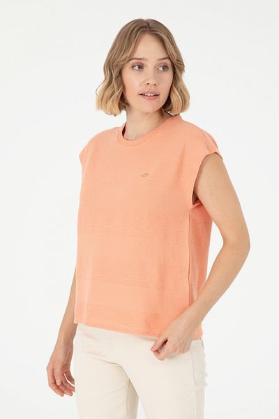 U.S. Polo Assn. Tricou de damă Salmon Crew Neck 50281947-VR047