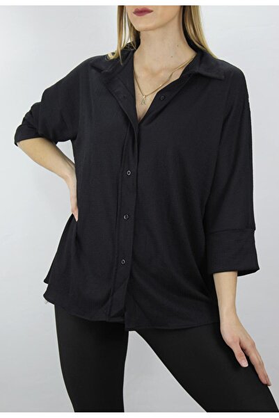 Generic Brand Crinkle Shirt Black - Lks2406.75