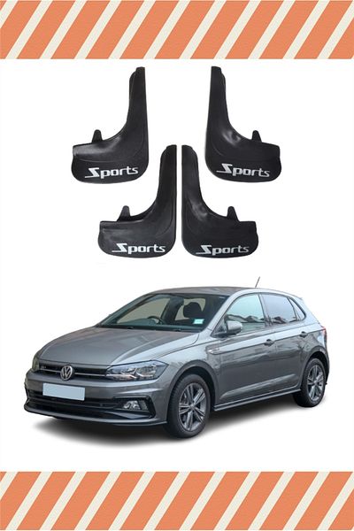 FİXFLEX Volswagen Polo Sports Printed 4-Piece Dust Cover Fender Mudflap