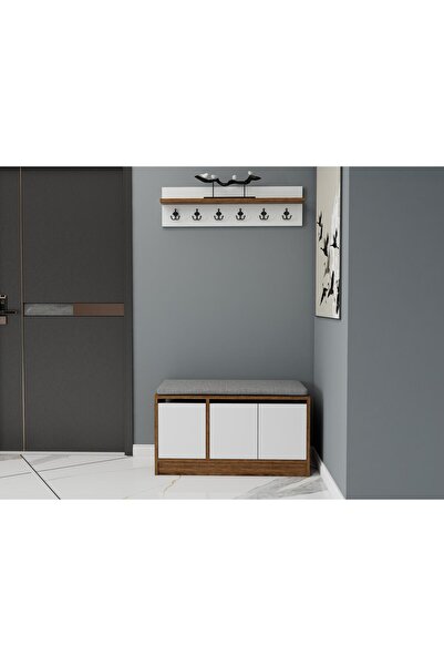 Masif Market Mira Ayakkabı Dolabı-Amalfi Beyaz Renk