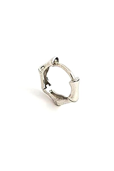 OSESHOP italyan tasarımı 925 ayar gümüş erkek tek halka küpe 1cm