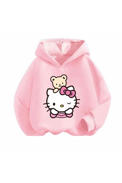 Machetta Hanorac oversize cu imprimeu Hello Kity unisex