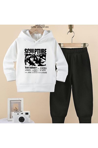 BENROMA Unisex Παιδική φόρμα γυμναστικής - Εκτύπωση προσώπου, Oversize Fit
