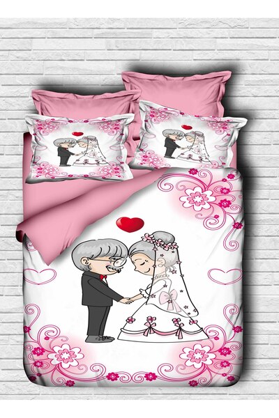 Fabeteks Bride Groom Double Duvet Cover Set