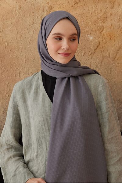 Modakaşmir Σάλι με μοτίβο κουτιού σειράς Soft Jacquard