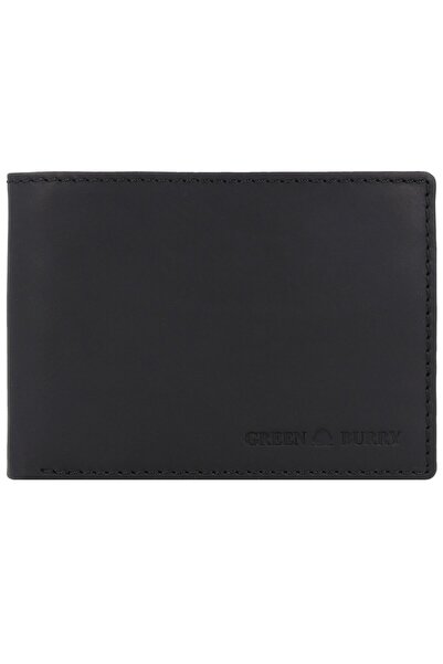 Greenburry Vârtej negru pur RFID Schutz Leder 12,5 cm