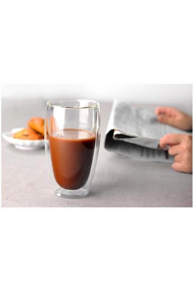 Perotti Aknur Plastic Double Leather Bamboo Lid Cup 450 ml